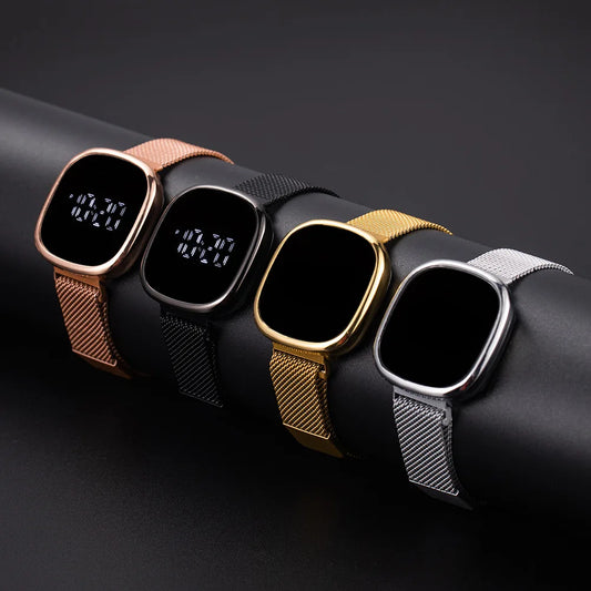 Steel LED Digital Electronic Wristwatch