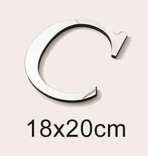 20cm Big Size 3D English Letters Acrylic Mirror