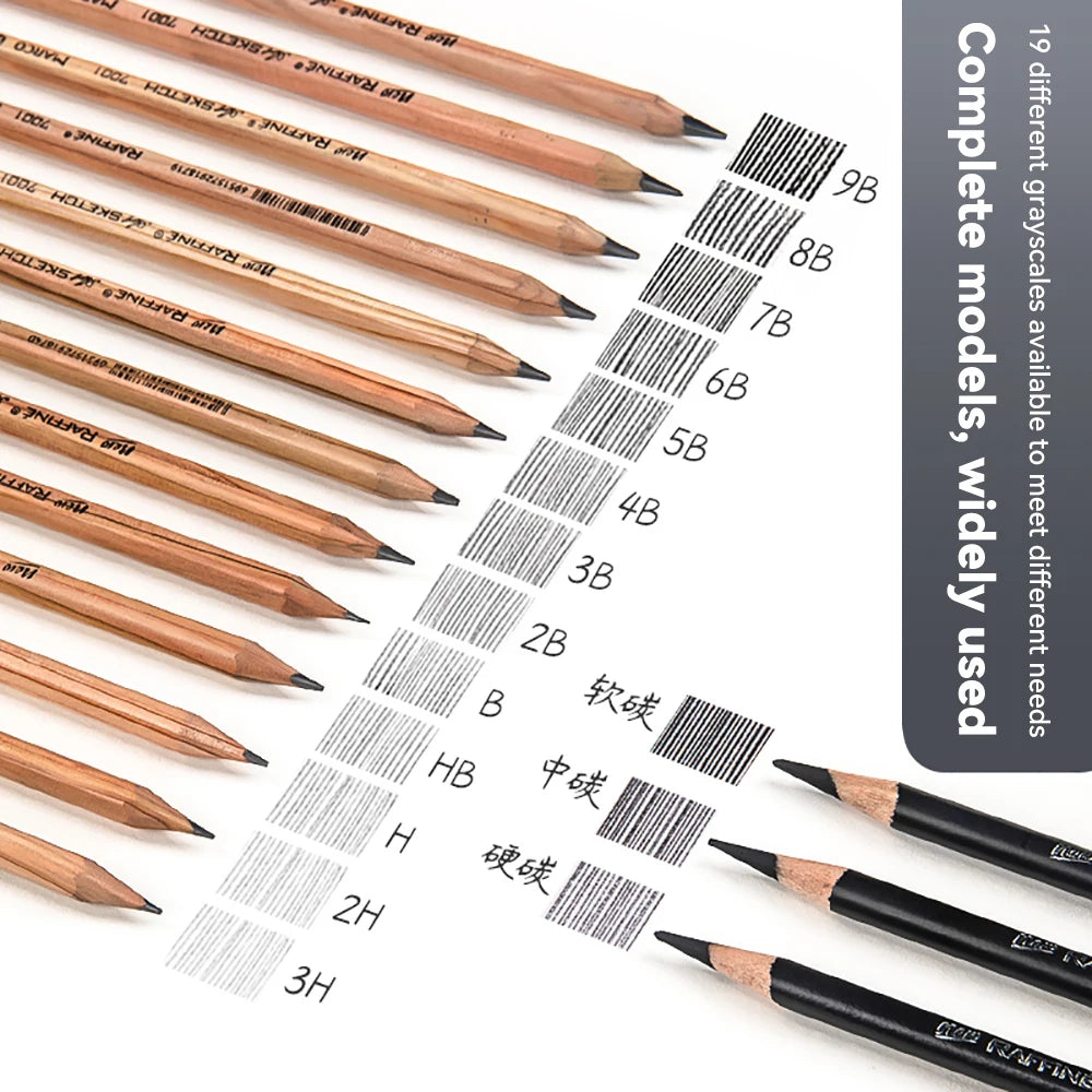 5/6/7/12 PCS Charcoal Graphite Sketch Pencils Set