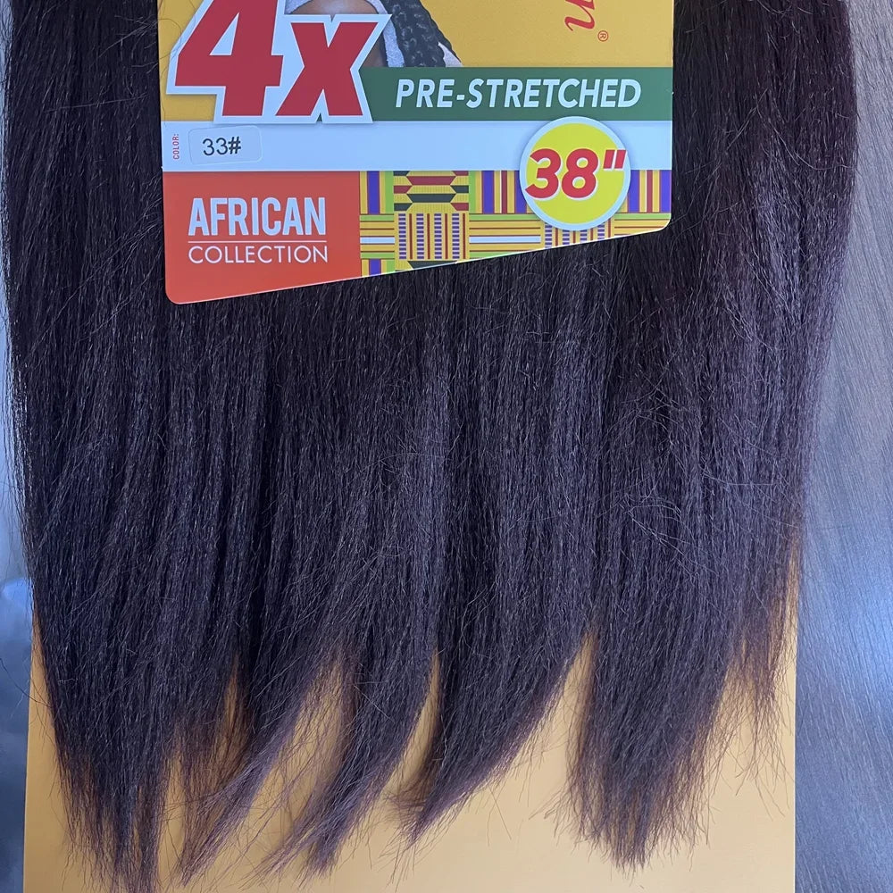 38 inch synthetic braid Soft Yaki Texture Hot Water Setting prestretched braid hair