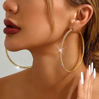 Circle earrings metal earrings