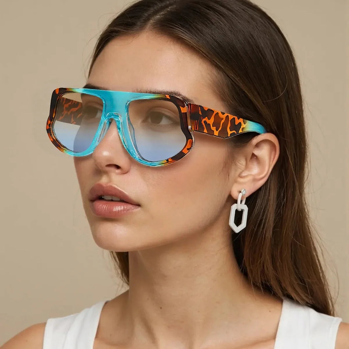 Rectangle Vintage Small Frame Sun Glasses
