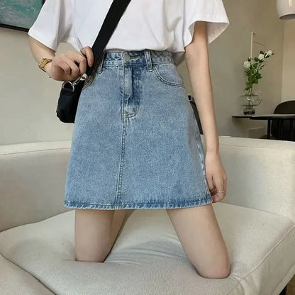 Sexy Tight Bag Hip  Slim Fit Jeans Skirts