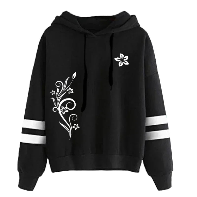 Outdoor Autumn Winter Hoodies Casual Stripe Sweatshirt Jogging