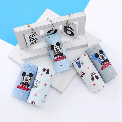 5 Packs/Box Mickey Cartoon Soft Cotton underwear