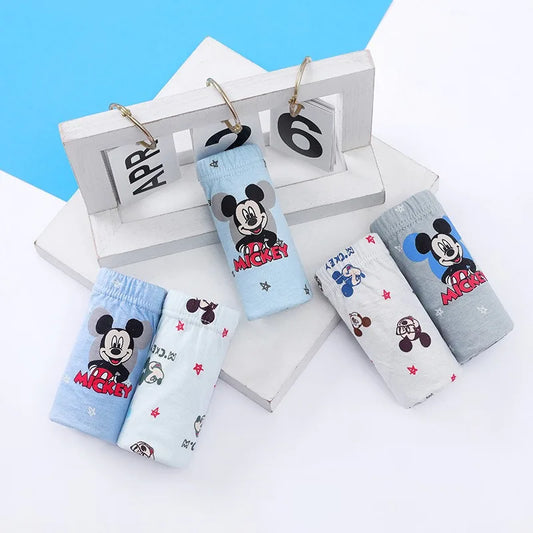 5 Packs/Box Mickey Cartoon Soft Cotton underwear