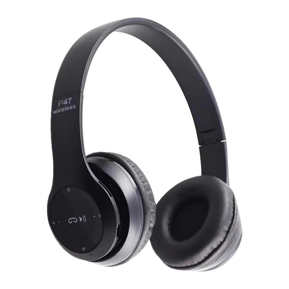 Stereo P47 Wireless Headphones Bluetooth 5.0 Earphones Foldable Bass Helmet