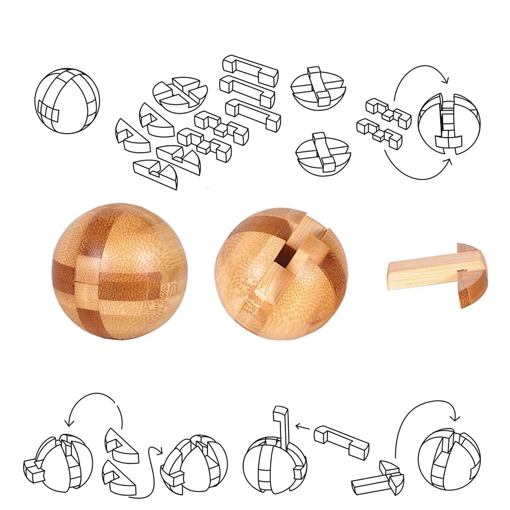 Kong Ming Luban Lock 3D Handmade Toy