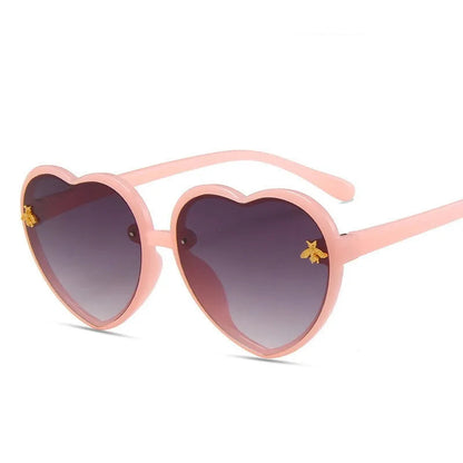 Heart Retro Cute Pink Cartoon Sunglasses