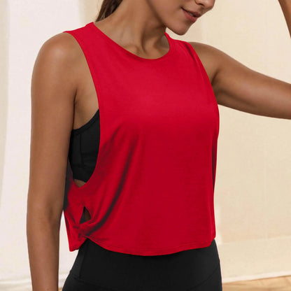 Sleeveless Yoga Tops Athletic Vest Workout Cool T-Shirt