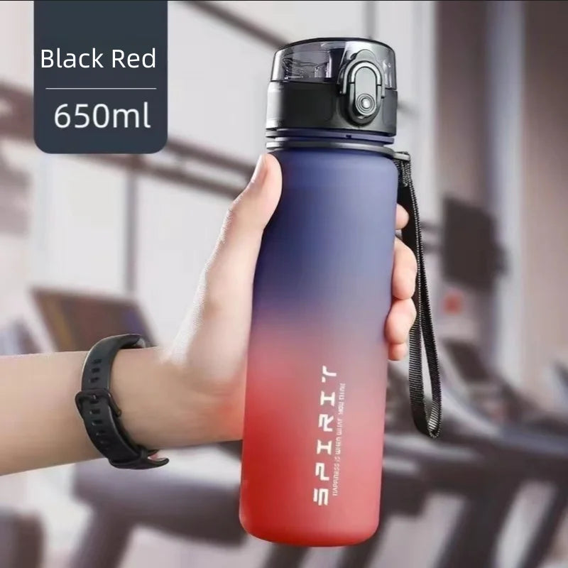 500ml/650ml Gradient Sports Water Bottle with Time Marker
