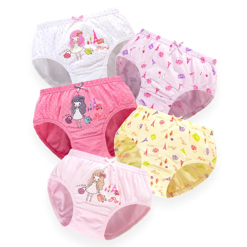 5/10 Pieces Cotton Girls Triangle Panties
