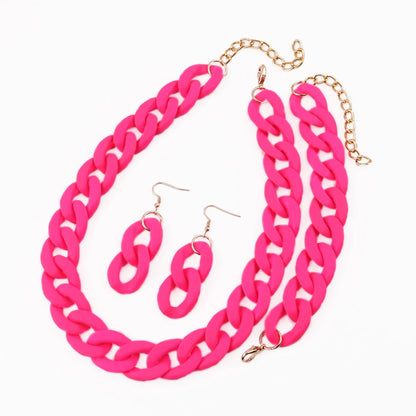 Fish Sheep Acrylic Chunky Chain Choker Necklace