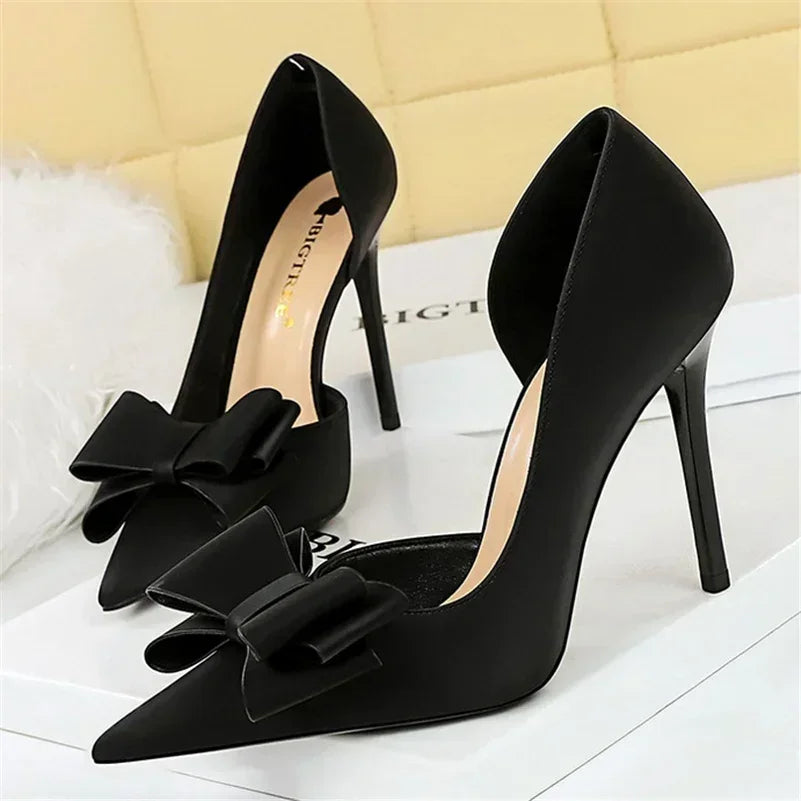 High Heels Silk Satin Shoes