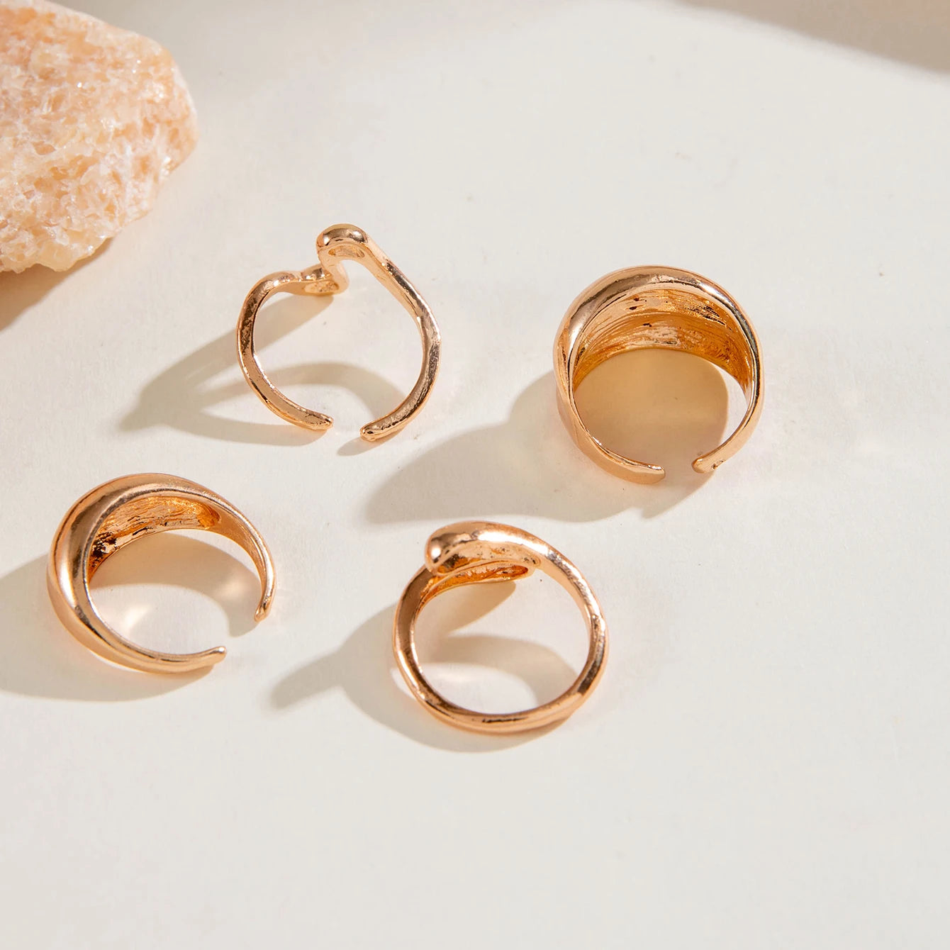 DANA Circle Geometry Opening Joint Rings Set