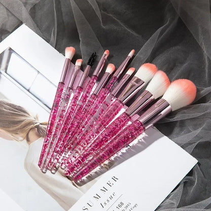 12pcs Makeup Brush Kit Soft Synthetic Hair Make Up Brushes Foundation Blush Eyeshadow Cosmetic Makeup Tools
