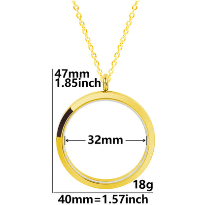 Twist Locket Pendant Photo Floating Charm Necklace