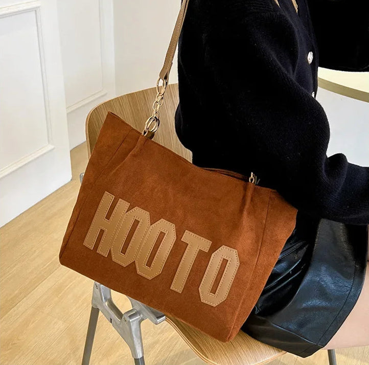 Letters Tote Canvas Campus Handbag Bolsa