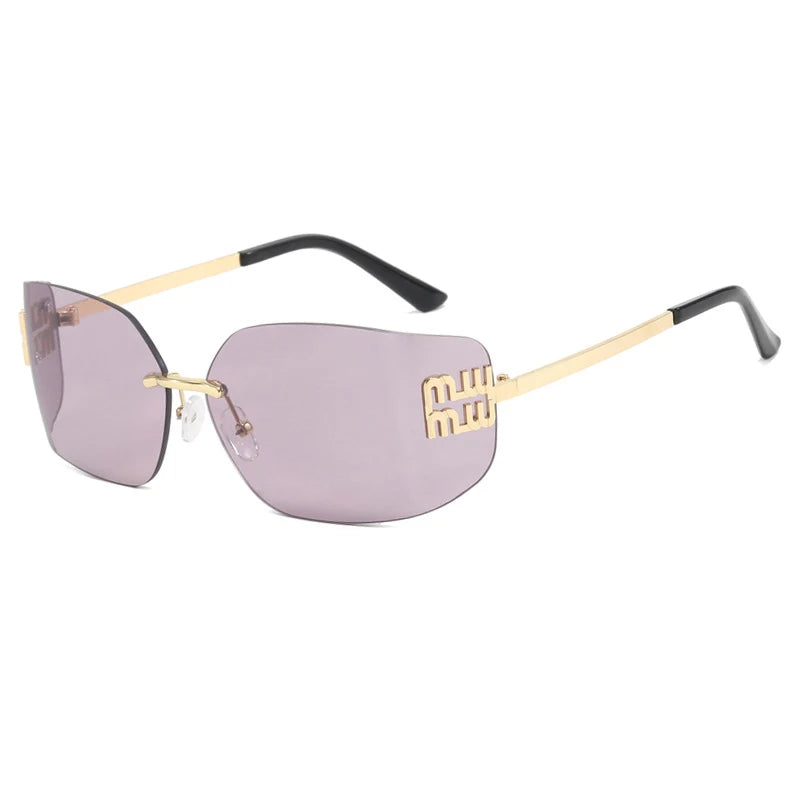 Rimless Luxury Metal High Quality Decoration sunglasses