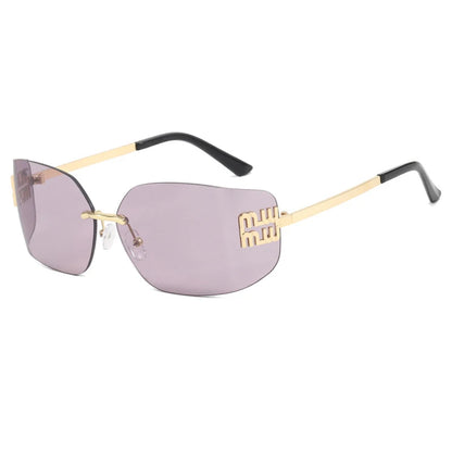 Rimless Luxury Metal High Quality Decoration sunglasses