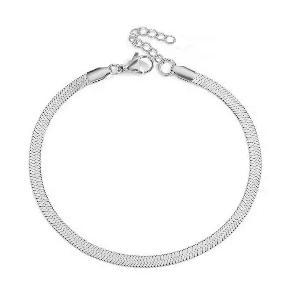 Classic Snake Bone Chain Anklet