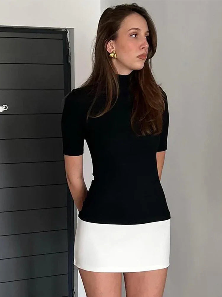 Half Sleeve Mini French Dress