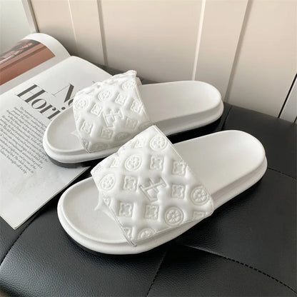 Magic Sticker Flat Luxury Slippers