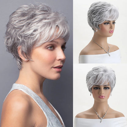 Short Natural Wigs with Bangs Soft  Hair Wig