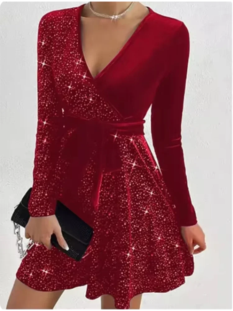 Sexy Long Sleeved Party Evening Dress