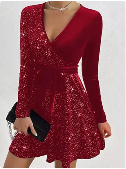 Sexy Long Sleeved Party Evening Dress