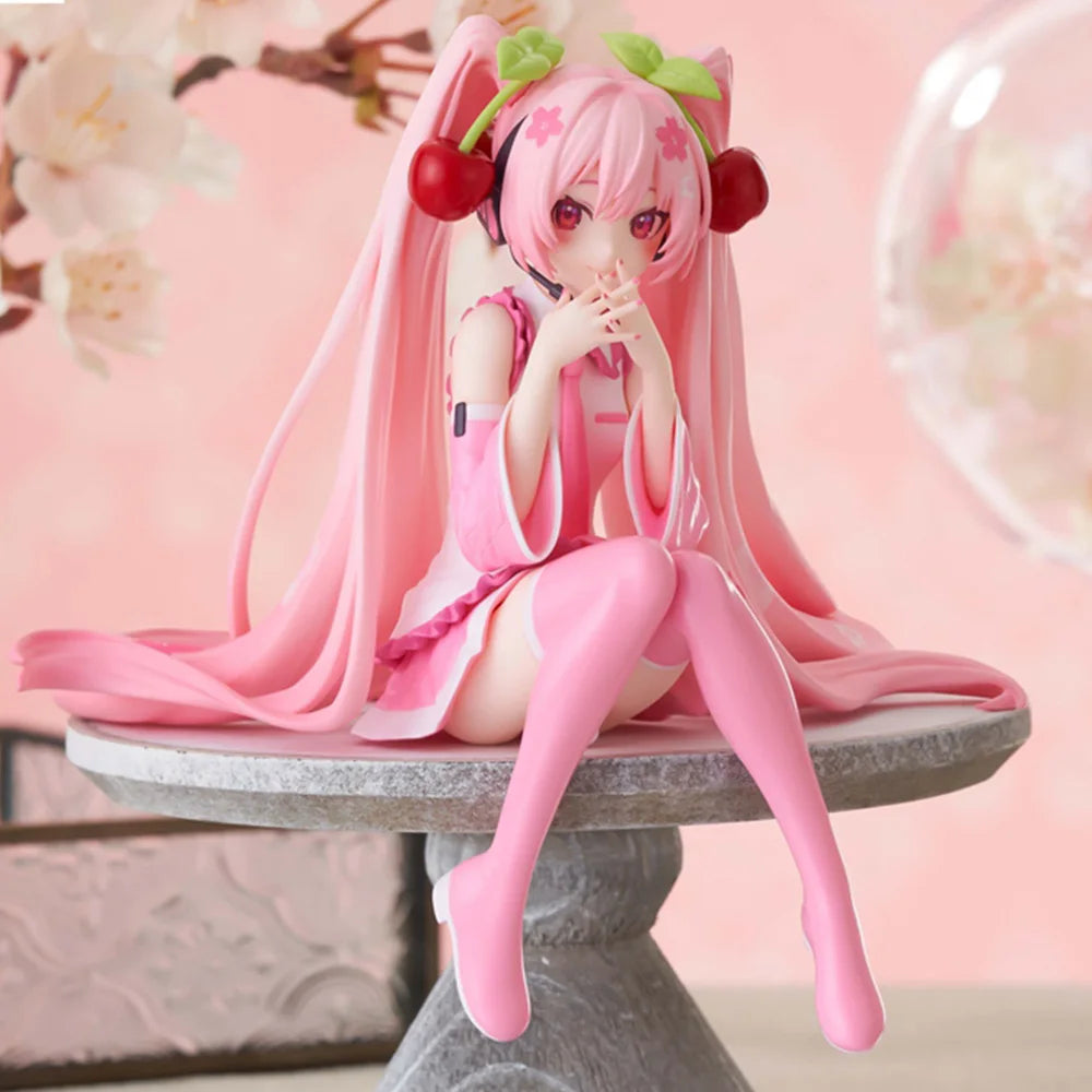 Hot Hatsune Miku Anime figure Pink dress model