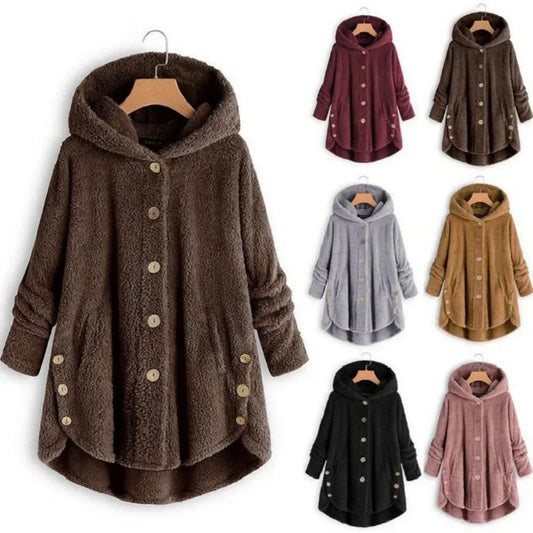 Press-pleated Printed Turn-collar Long-sleeved Shirt Two-piece Furry Coat