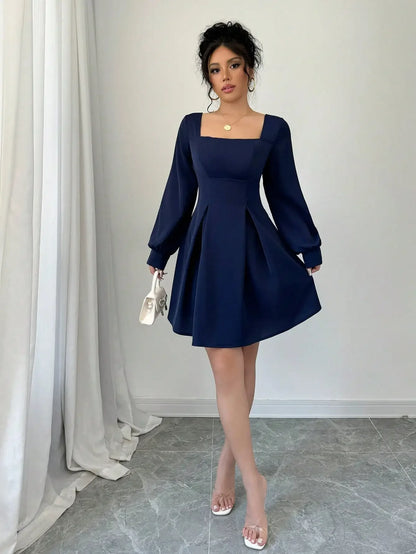 Cross-border long sleeved slim Dress