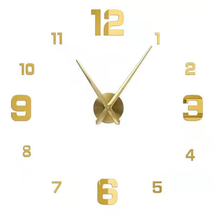 Large Wall 3D DIY Quartz Acrylic Mirror Stickers Clocks