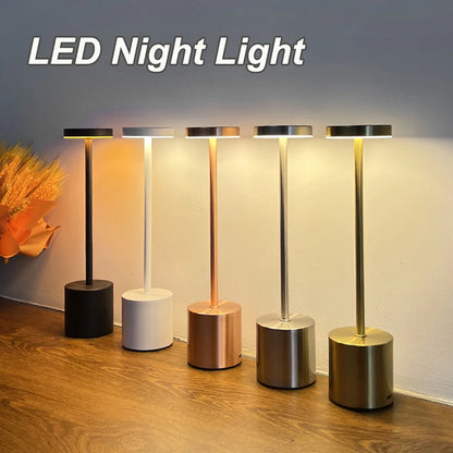 Rechargeable Alloy Cordless LED Table Lamp