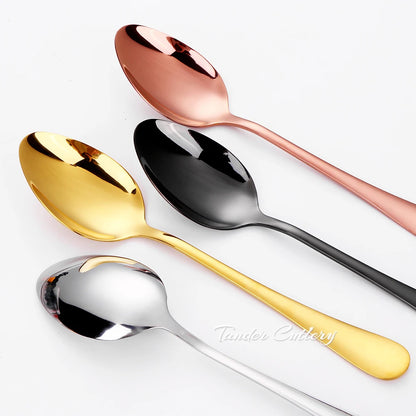 4/6/12 Pieces Gold Dessert Stirring Spoons Set