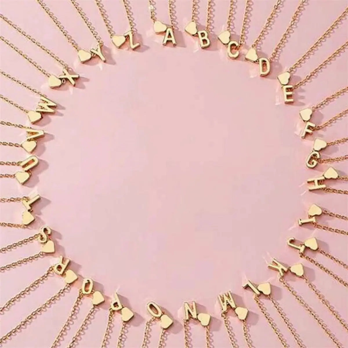 Letters English Initial Letter Heart Bracelet