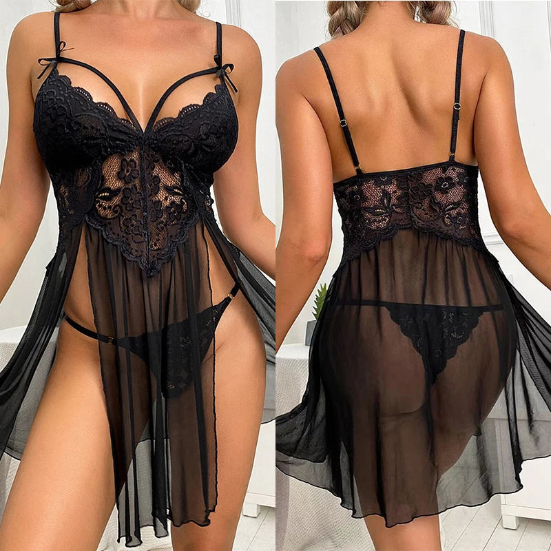 Sexy Sleepwear Transparent Babydoll Lingerie