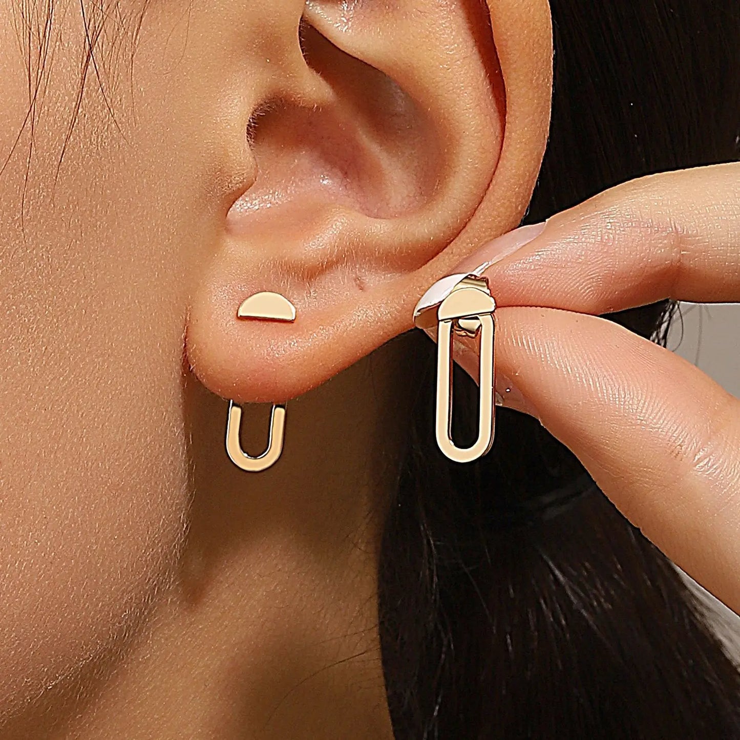 DANA Geometric Square Triangles Stud Earrings