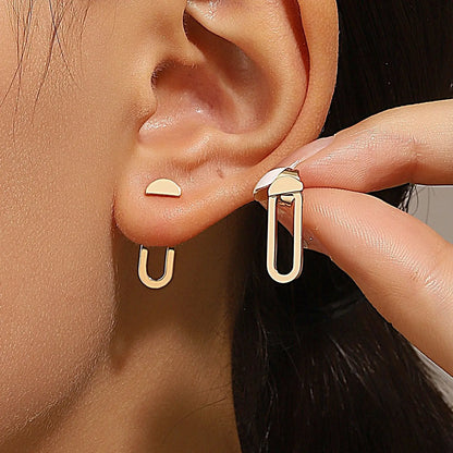 DANA Geometric Square Triangles Stud Earrings