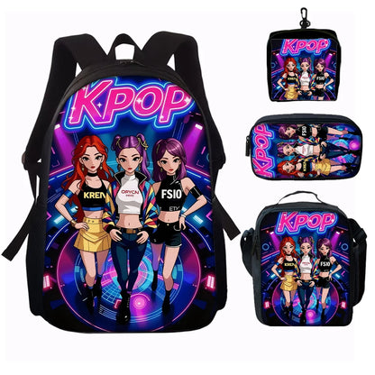 1-5pcs K-POP Group Print Backpack Set Lightweight Daily Large Capacity