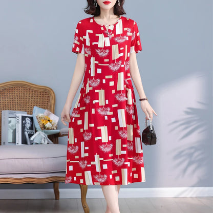 Bata informal de manga corta estilo boho, vestido largo