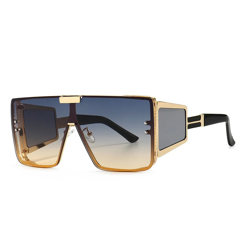 Oversized Luxury Retro One Lens Sunglasses