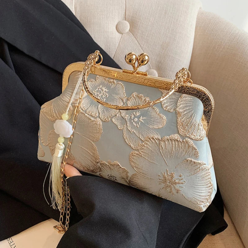 Chinese Style Shoulder Elegant Handbag Retro Small Square Bag