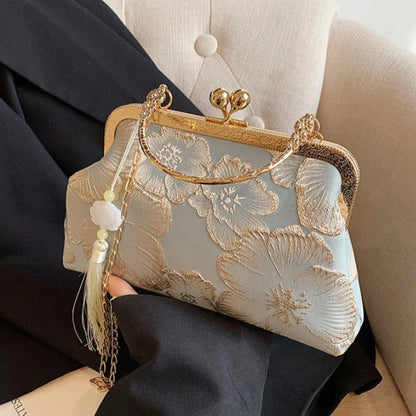 Chinese Style Shoulder Elegant Handbag Retro Small Square Bag