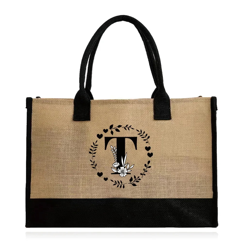 Large Capacity Grocery Letter Pattern Bags