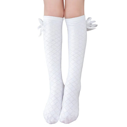 Knee High Golf Cotton Bow Long Stitch Sock