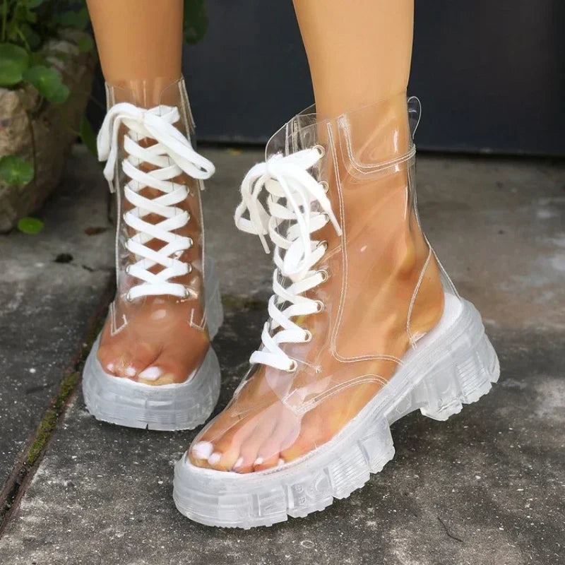 Winter Transparent Short  Sexy Non-slip Boots