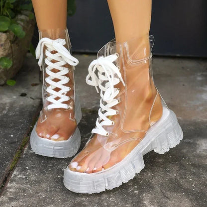 Winter Transparent Short  Sexy Non-slip Boots