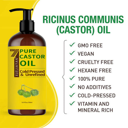 100% Pure Castor Oil For Eyelashes Hair Growth Eyebrows